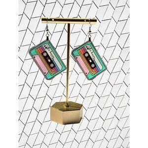 Retro Vintage 80’s and 90’s Cassette Tape Boom Box Earrings Gift for Mom